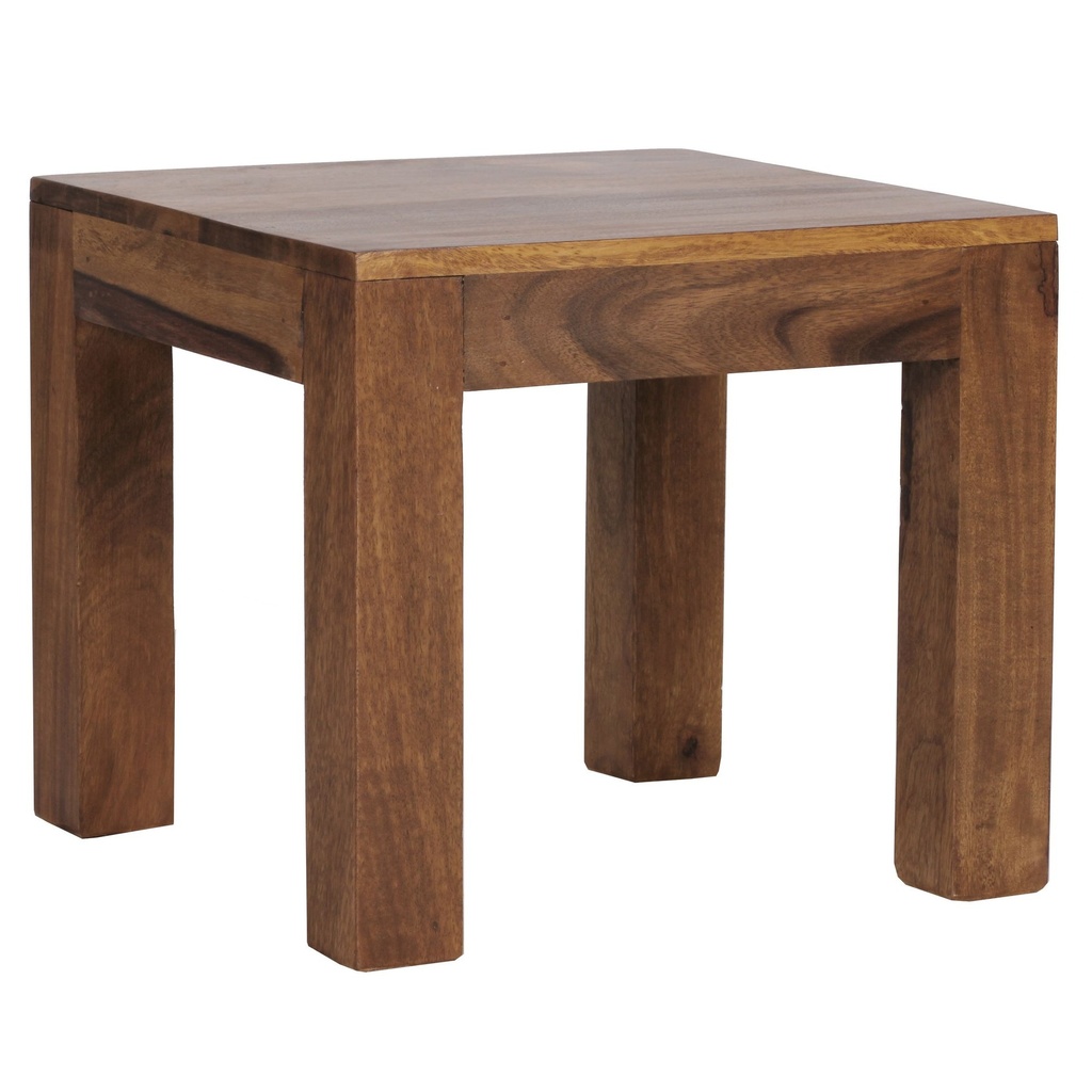 Table basse en bois de Sesham massif 45 cm de large