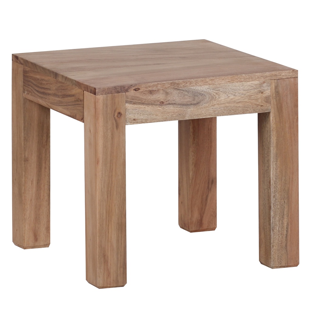 Table basse en bois d'acacia massif 45 cm de large