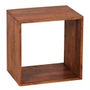 Étagère sur pied en bois massif MUMBAI Sheesham 43,5 cm, design cube, produit naturel, style maison de campagne