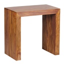 Table d'appoint MUMBAI en bois de Sesham massif 60 x 35 cm, design style maison de campagne marron foncé