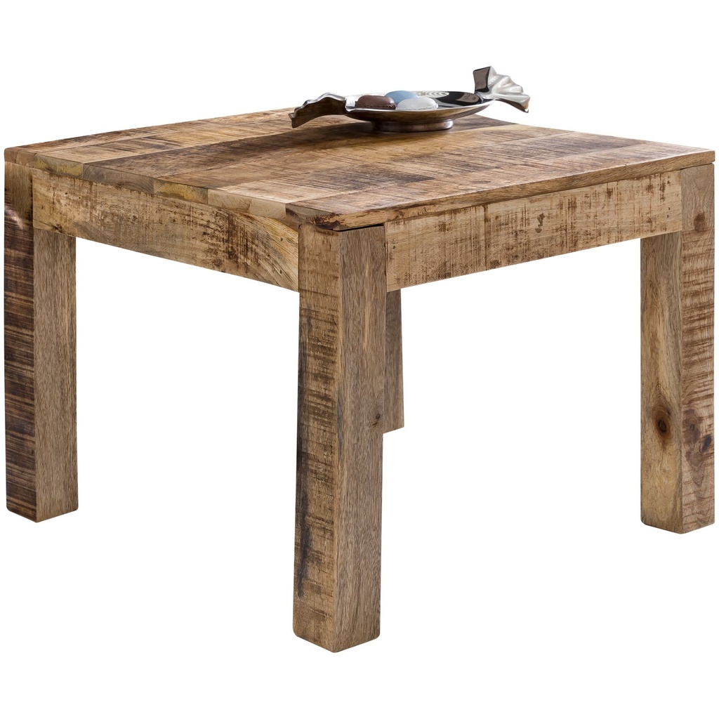 Table basse RUSTICA 60 x 60 x 47 cm bois de manguier naturel massif