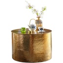 Table basse RAHI 61 x 40,5 x 61 cm aluminium or oriental rond