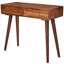 Table console 90x76x36cm en bois de Sesham massif avec tiroirs