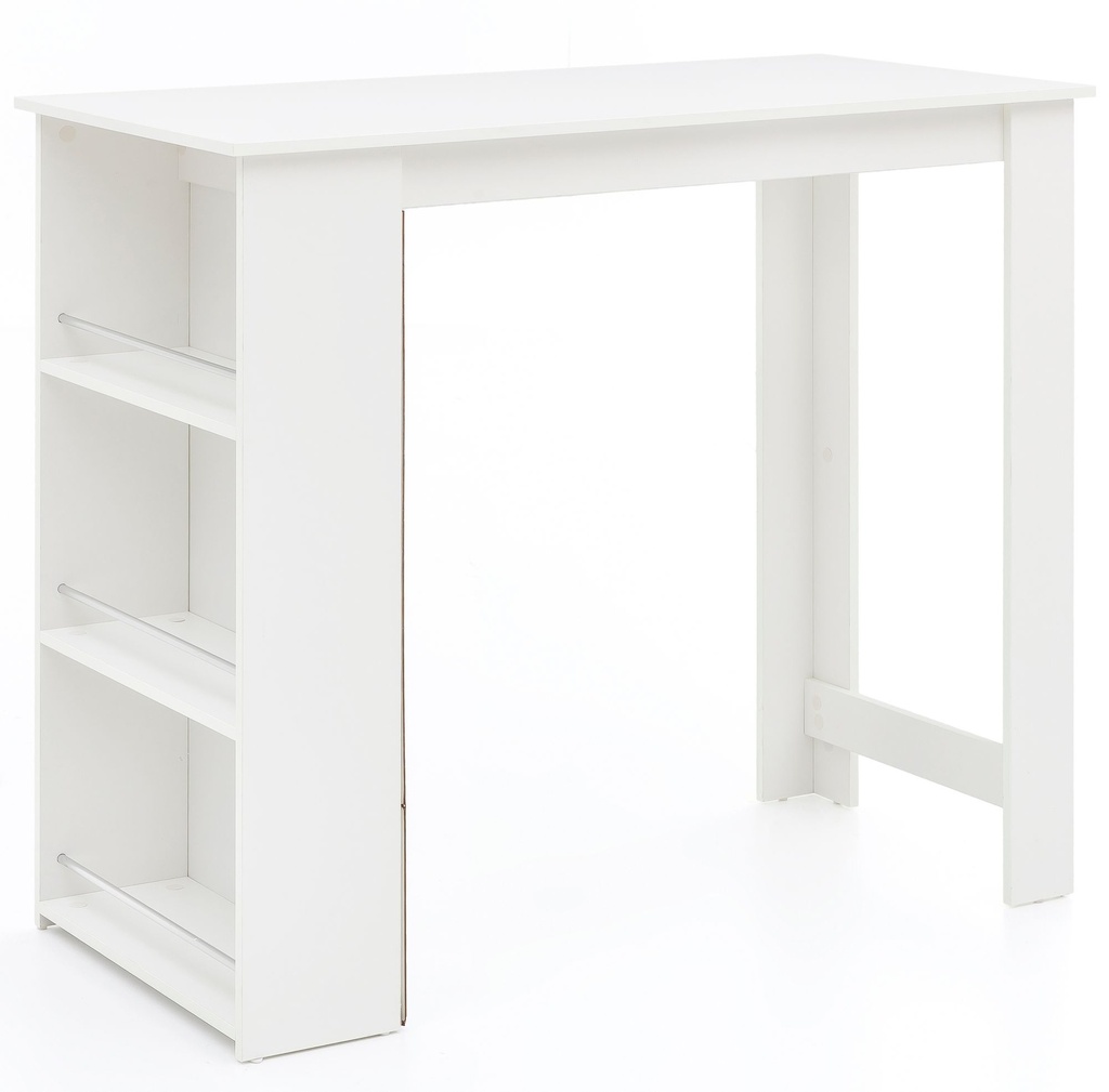 Table de bar blanc 120 x 107,5 x 60 cm bois