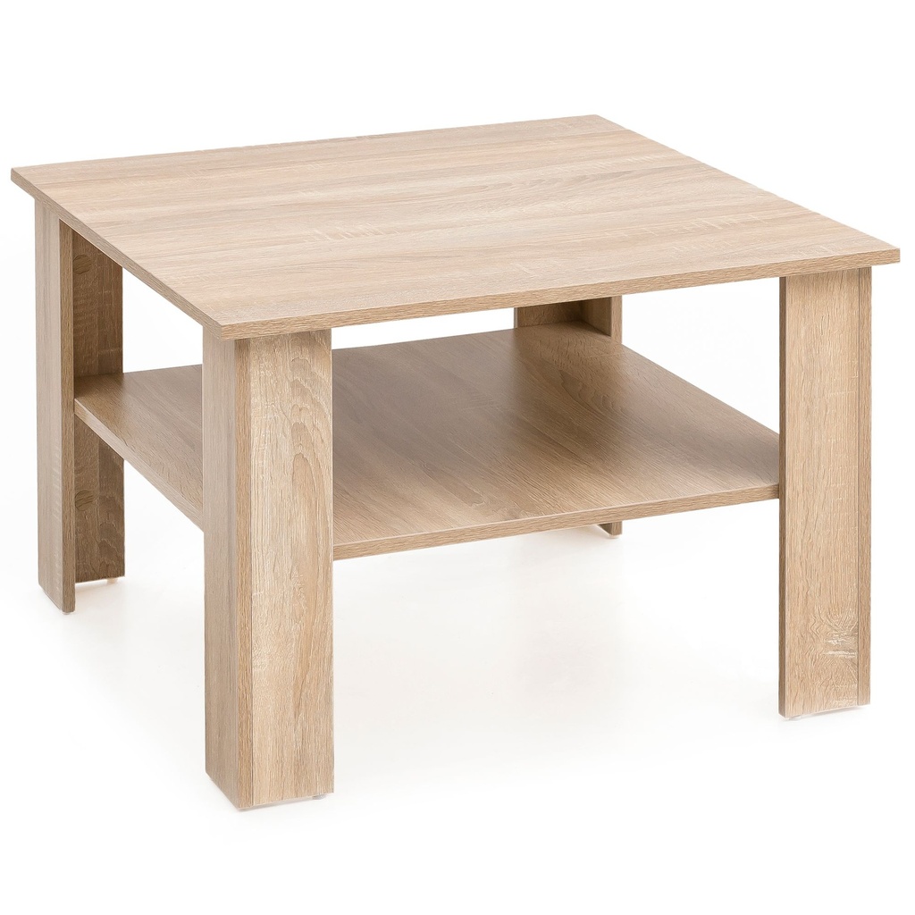 Table basse chêne Sonoma 60x42x60 cm design avec étagère