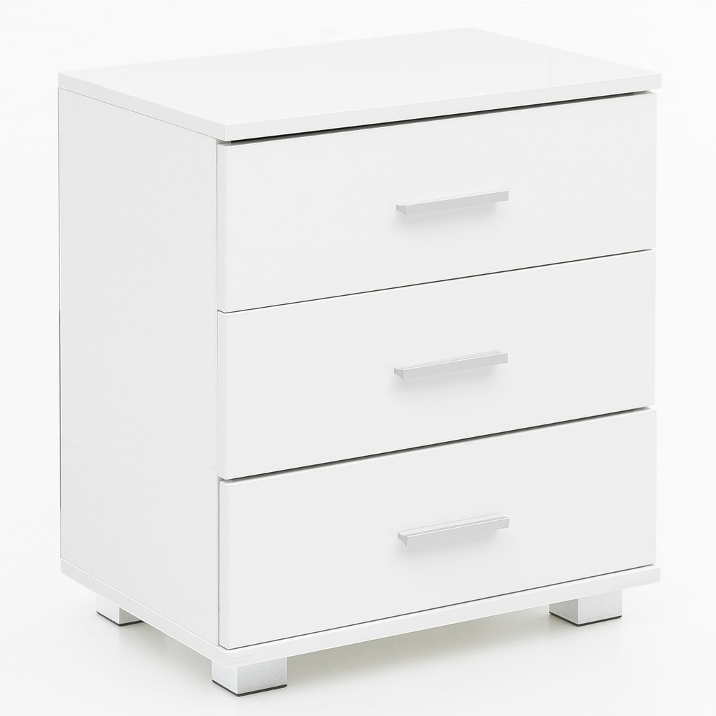 Design console de nuit blanc 45x54x34cm bois