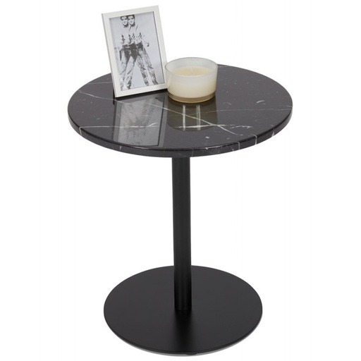 [A00119] Table d'appoint marbre noir Lizbeth