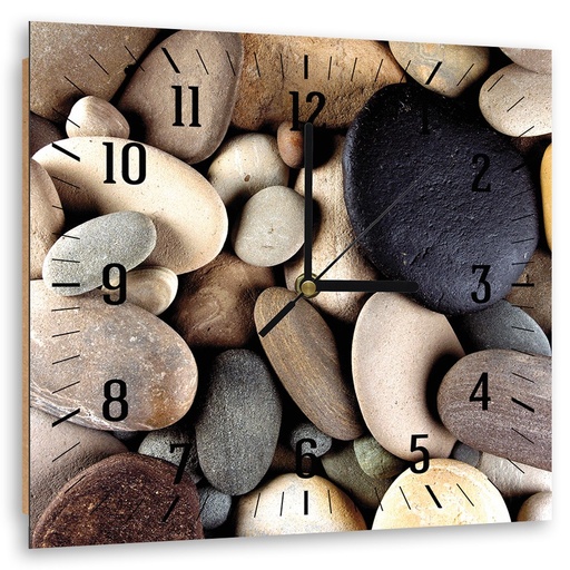 Horloge murale décorative en panneau de fibres de bois classique avec une finition de couleur gris et marron