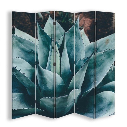 [A09007] Paravent séparateur d'espaces impression sur toile avec cadre en mdf délicieux agave