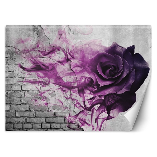Papier peint classique imprimé sur toile avec colle finition de couleur rose et violet