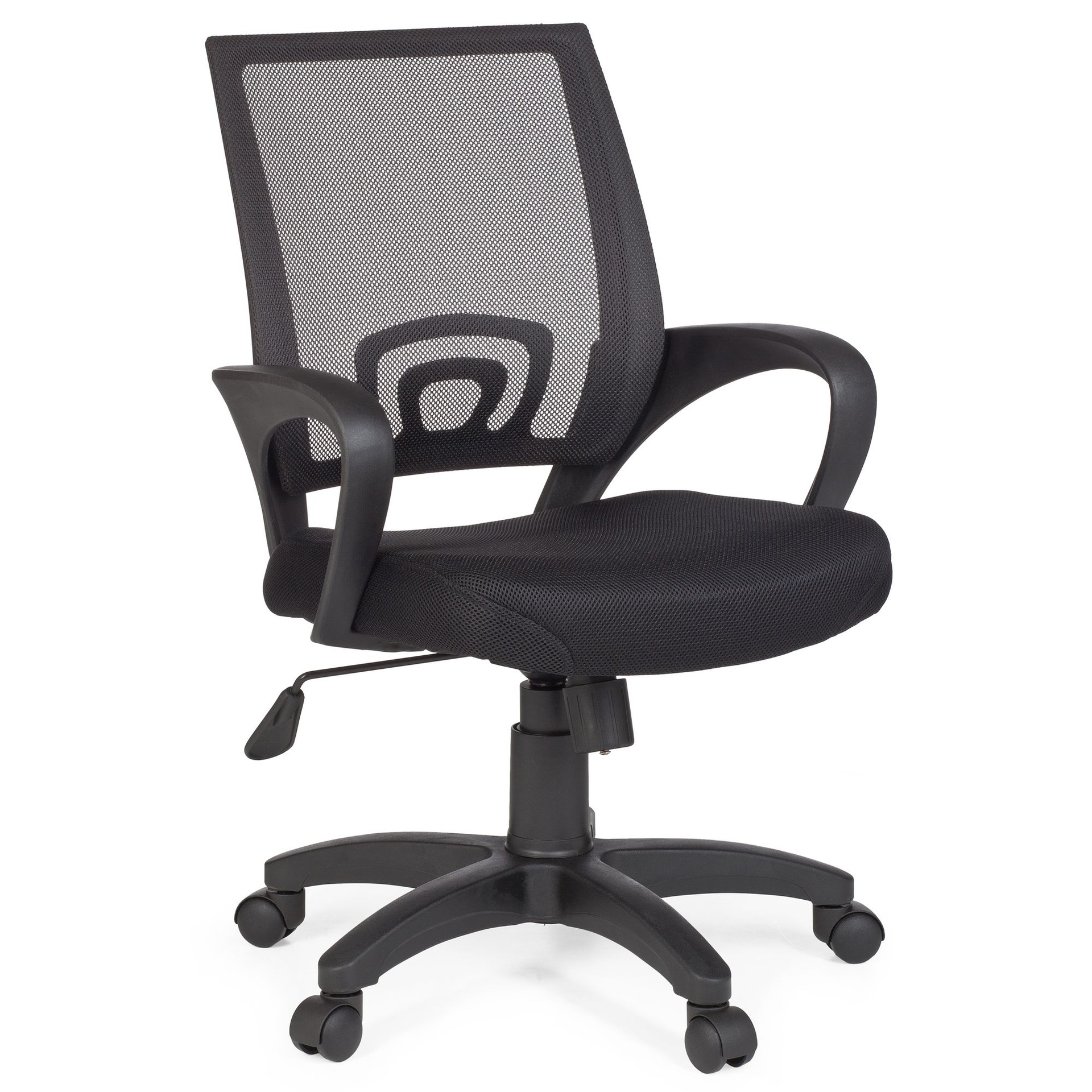 [A09420] Chaise de bureau Rivoli Chaise de bureau noire avec accoudoirs
