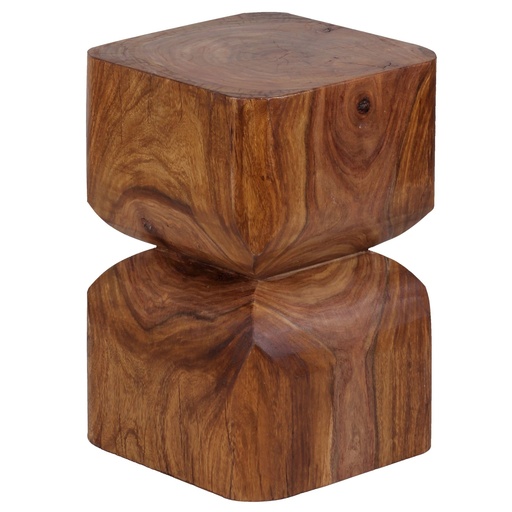 [A09654] Table d'appoint Sheesham bois massif 30 x 45 x 30 cm Table décorative rustique