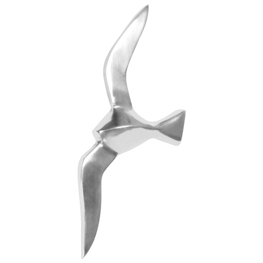 [A09720] Décoration Murale Mouette S en Aluminium Poli Figurine décorative 30 cm Statue Sculpture Petit Aluminium Unique Moderne Maritime WL1.917