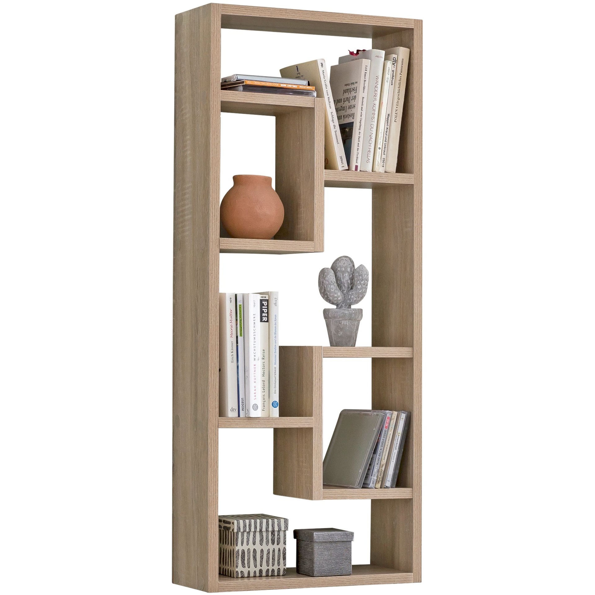 [A09820] Étagère murale ROSALIE Sonoma 36x90x13,5 cm étagère suspendue design en bois moderne