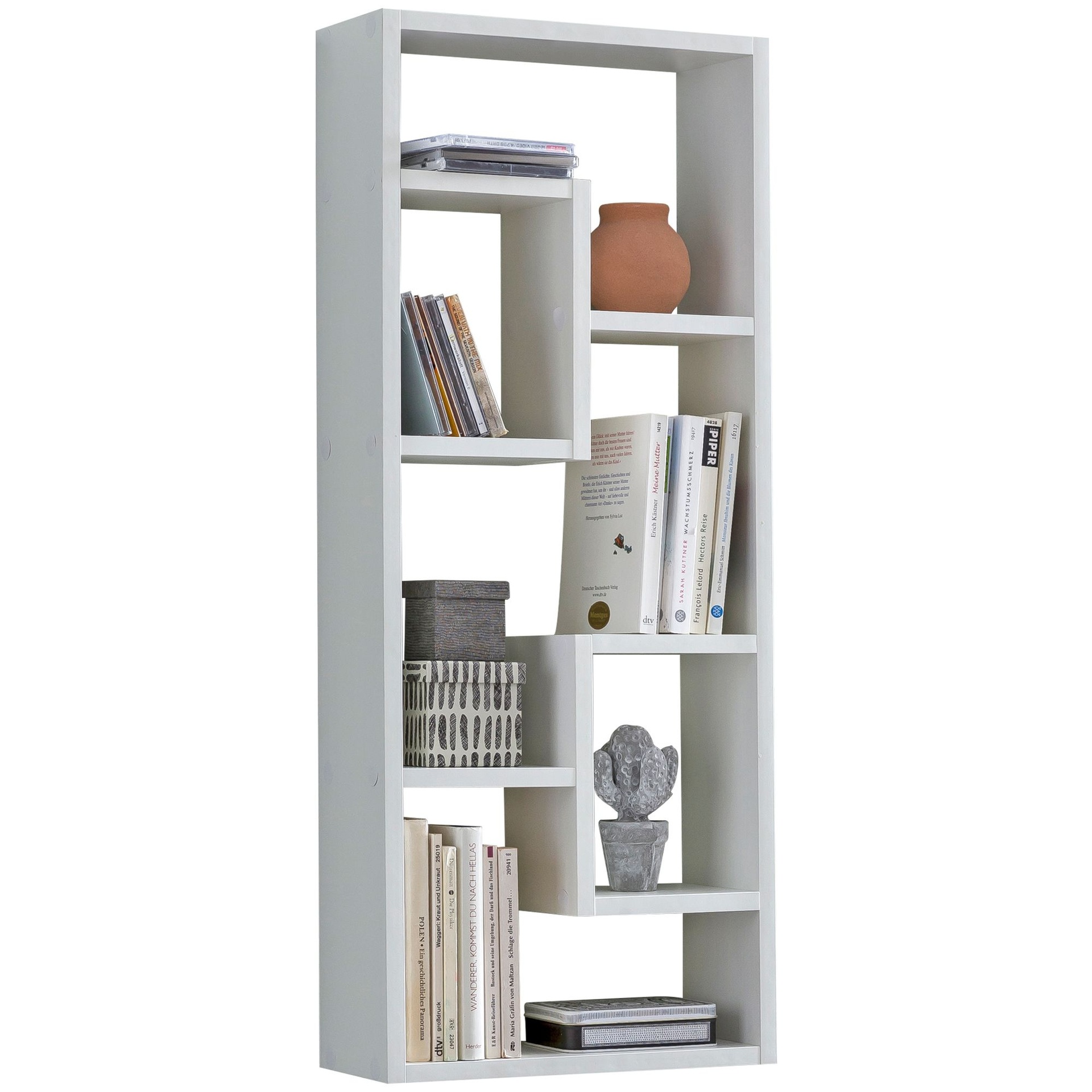 [A09821] Étagère murale ROSALIE blanc 36x90x13,5 cm bois design étagère suspendue moderne