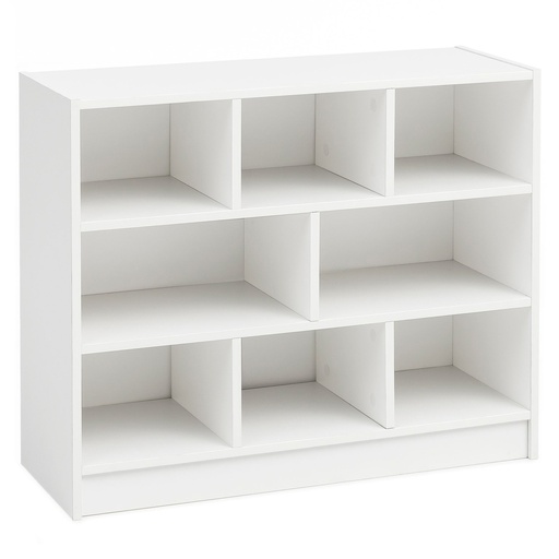 [A09934] Bibliothèque blanc 80 x 68,5 x 29,5 cm, moderne