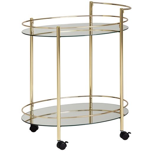 [A09984] Design chariot de service or 67x79 cm Mobile Mini Bar