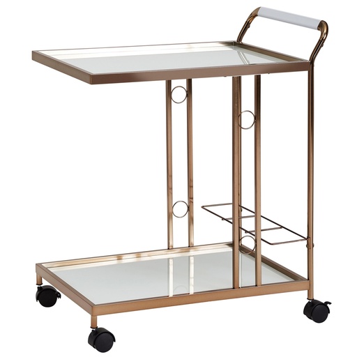 [A09985] Design chariot de service or 67x80x45 cm