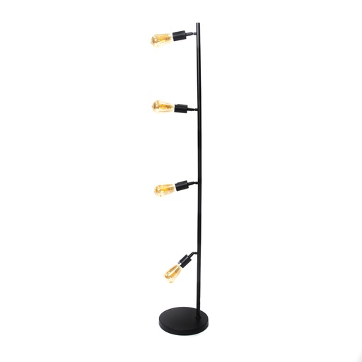 [A00074] Lampadaire noir Oz, 4 points lumineux