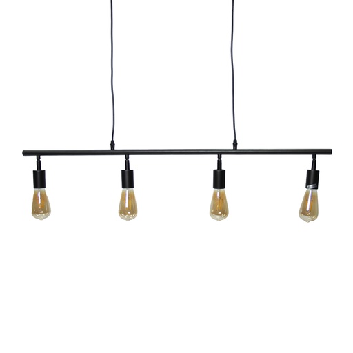 [A00078] Lampe suspendue noire Oz, 4 points lumineux